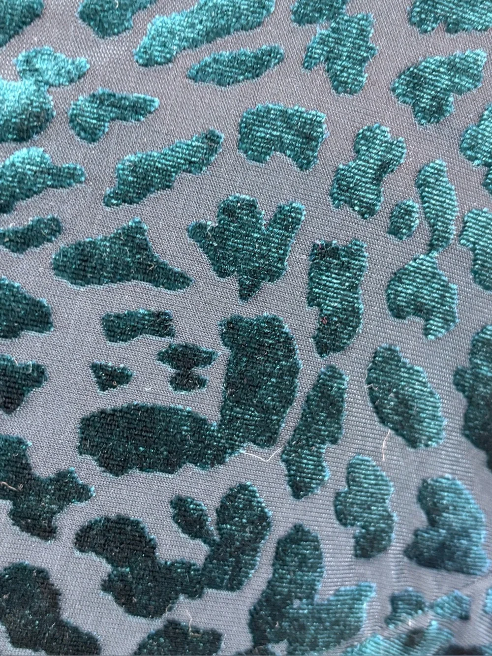 Calvin Klein Dark Green Velvet Leopard-Print Wrap Dress